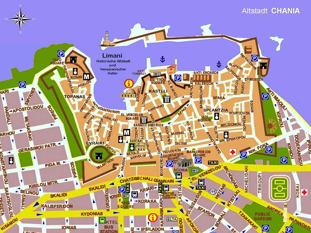 CRETA deluxe - Stadtplan von Chania