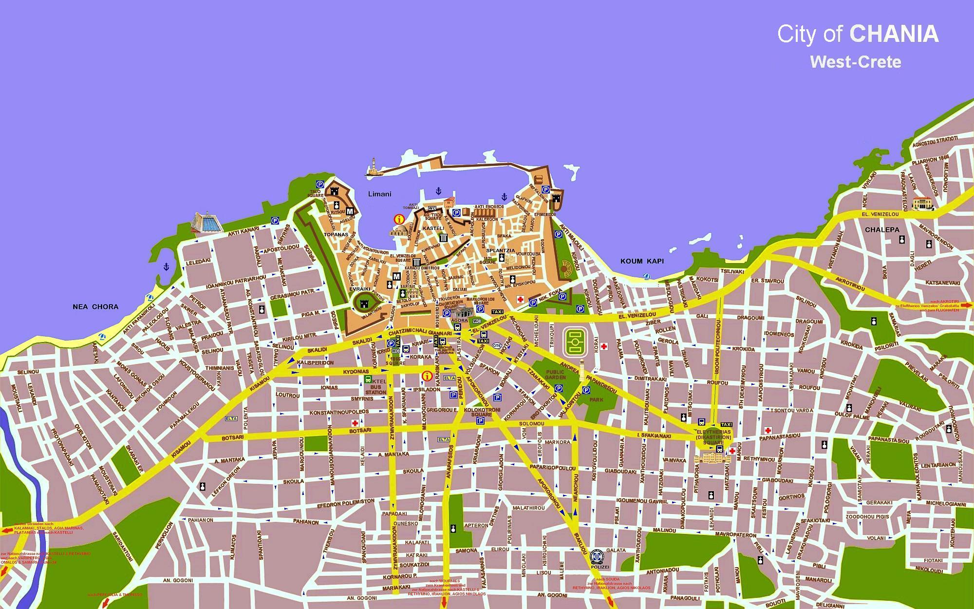 CRETA deluxe - Stadtplan von Chania