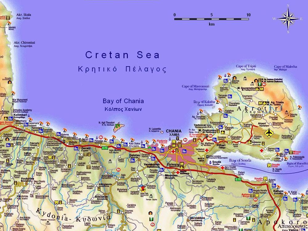 CRETA deluxe - Map of Chania & West Crete